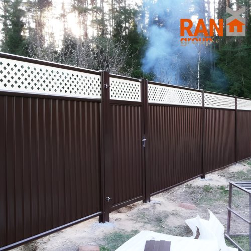 металломодульный забор из профлиста