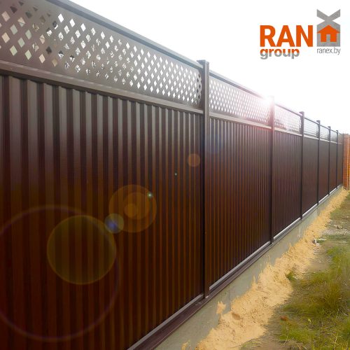 металломодульный забор из профлиста