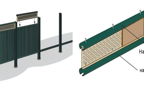 принцип монтажа и установки металломодульного забора из профлиста