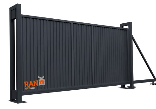 ворота откатные металломодульный забор