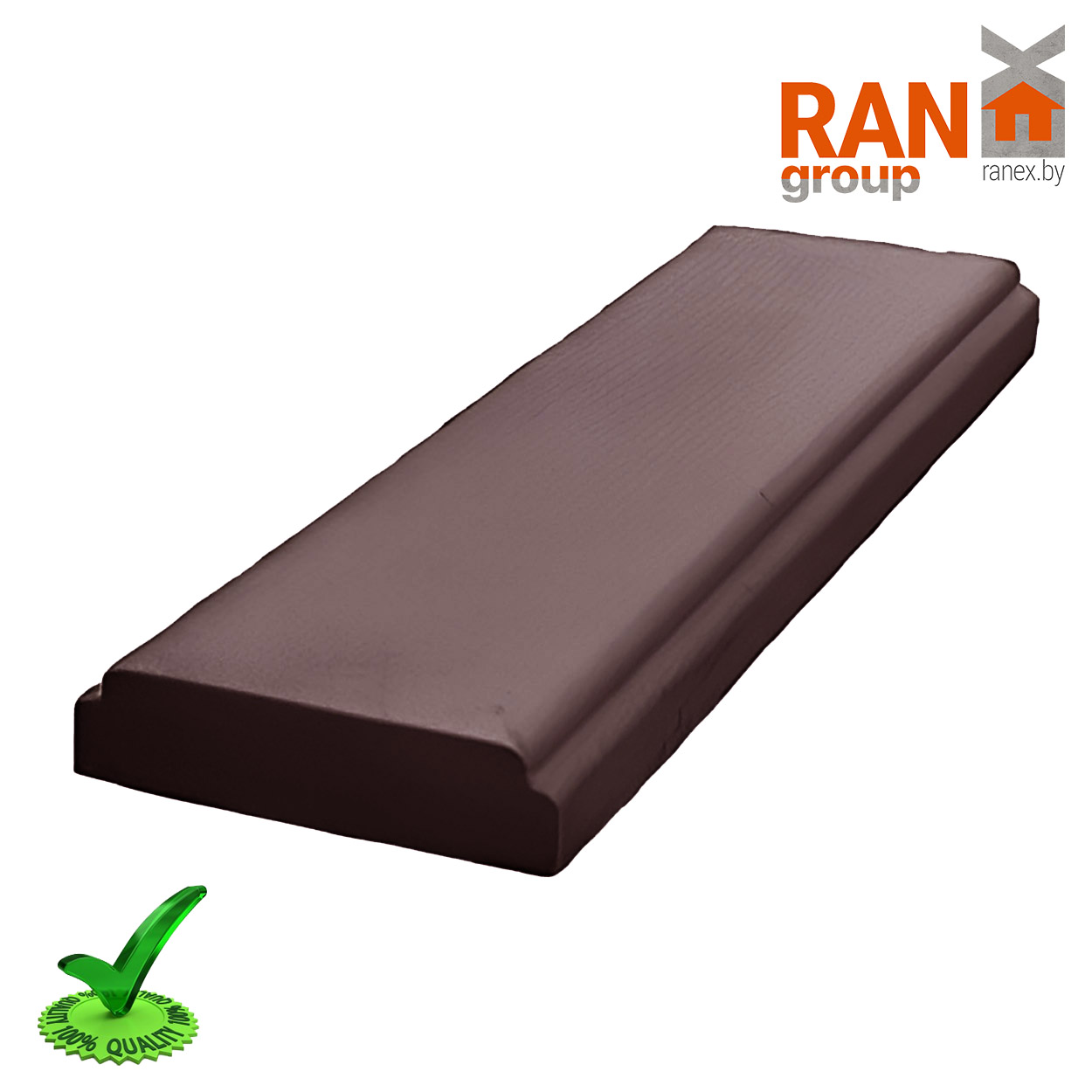 крышка для забора и фундамента плоская двуфасочная